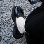 Split Toe Leather Loafer with Lug Sole ( Tabi Style Loafer )