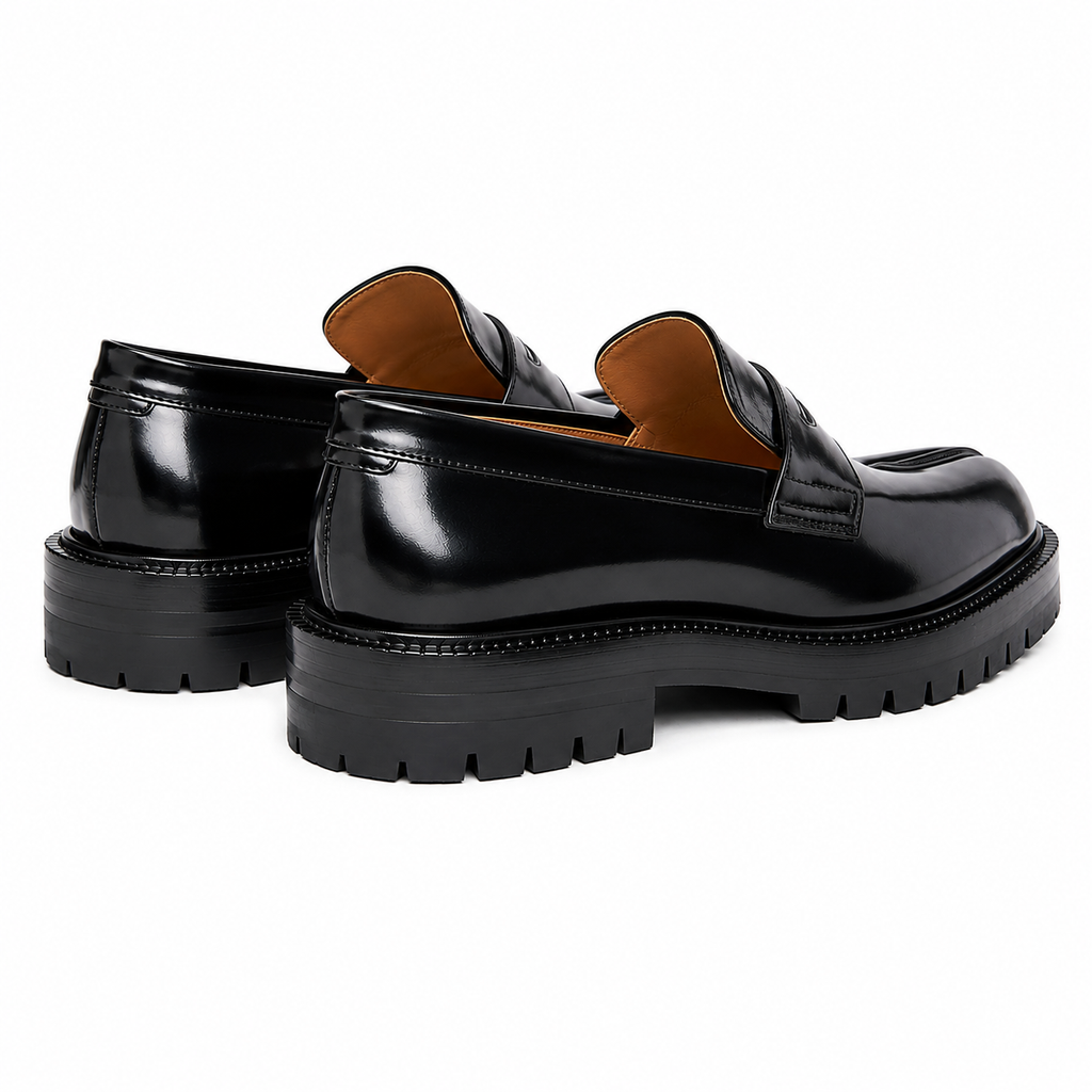 Split Toe Leather Loafer with Lug Sole ( Tabi Style Loafer )