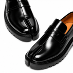 Split Toe Leather Loafer with Lug Sole ( Tabi Style Loafer )