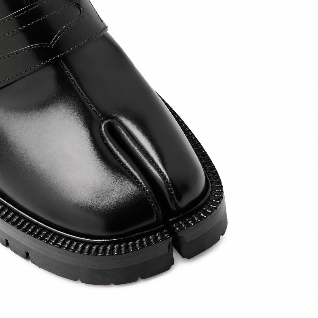 Split Toe Leather Loafer with Lug Sole ( Tabi Style Loafer ) - Image 5